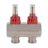 Коллектор с расходомерами Thermo Alliance Standart 1" на 2 выхода - 4 фото