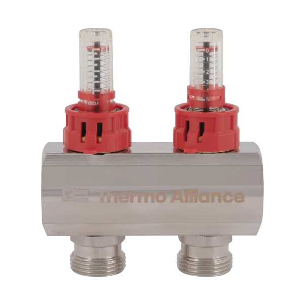 Коллектор с расходомерами Thermo Alliance Standart 1" на 2 выхода - 4 фото