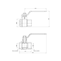 Кран кульовий Thermo Alliance Base 3" ВР для води (важіль) SD600W76 - 1 фото