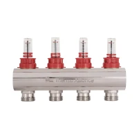 Колектор з витратомірами Thermo Alliance Standart 1" 4 виходи SD235W4 - 4 фото