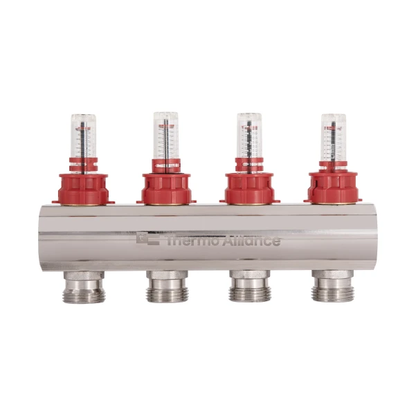 Колектор з витратомірами Thermo Alliance Standart 1" 4 виходи SD235W4 - 4 фото