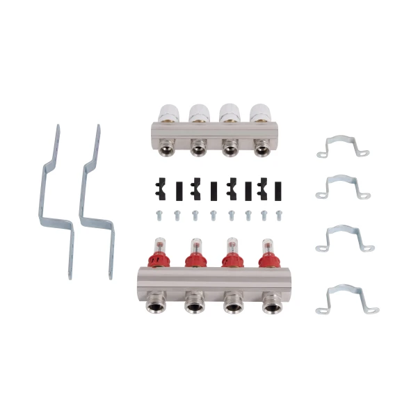 Колектор з витратомірами Thermo Alliance Standart 1" 4 виходи SD235W4 - 9 фото