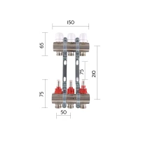 Коллектор с расходомерами Thermo Alliance Standart 1" 3 выхода SD235W3 - 1 фото