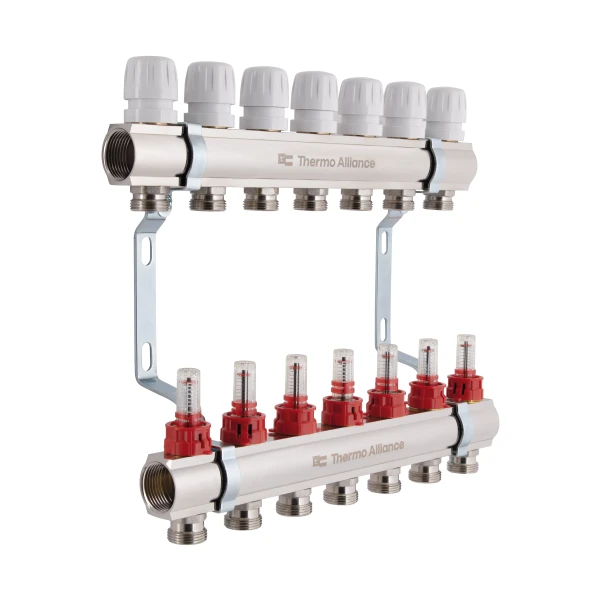 Колектор з витратомірами Thermo Alliance Standart 1" 7 виходів SD235W7 - 2 фото