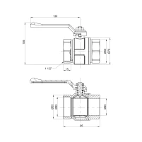 Кран шаровой Icma 1" 1/2 ВВ - 1 фото