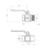  Кран шаровой Icma 1" 1/2 ВЗ - 1 фото
