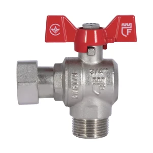 Кран шаровой с накидной гайкой SD Forte 3/4" ВН для воды угловой SF224W20