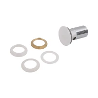 Донний клапан Pop-up для біде з переливом 70х70х227.5mm White Qtap - 2 фото