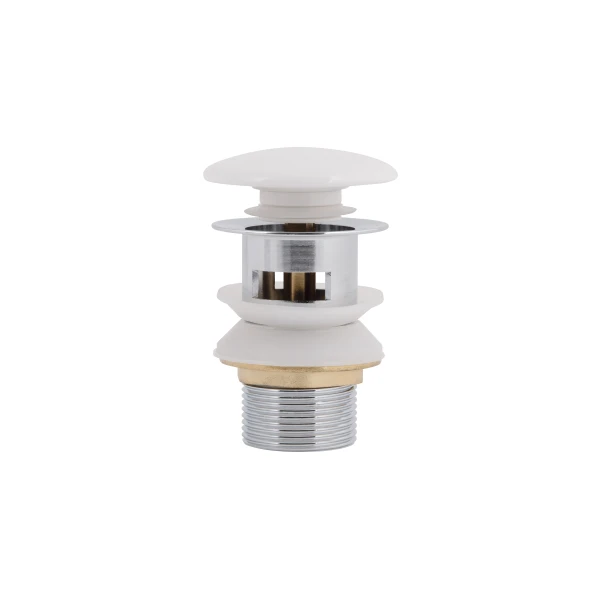 Донний клапан Pop-up для біде з переливом 70х70х227.5mm White Qtap - 1 фото