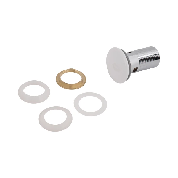 Донний клапан Pop-up для біде з переливом 70х70х227.5mm White Qtap - 2 фото