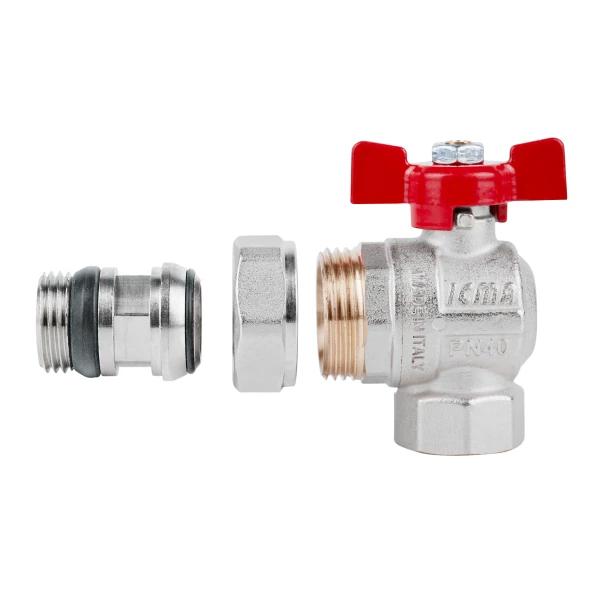 Кран американка Icma 3/4" угловая с антипротечкой - 3 фото