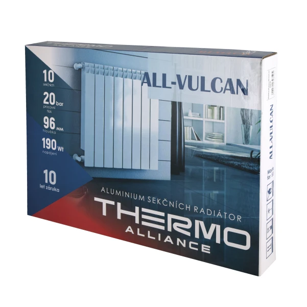 Радіатор алюмінієвий Thermo Alliance All-Vulcan 500/96 1,05 кг - 8 фото