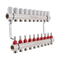 Колектор з витратомірами Thermo Alliance Standart 1" 10 виходів SD235W10 - 2 фото