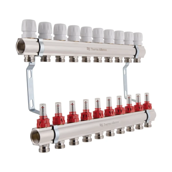 Колектор з витратомірами Thermo Alliance Standart 1" 10 виходів SD235W10 - 2 фото