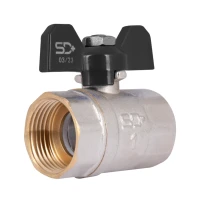 Кран шаровой SD Plus 1" ВР для воды (бабочка) SD602W25
