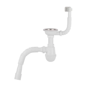 Сифон для кухонной мойки Lidz (WHI) 60 05 M001 01 EURO (выход 50 мм)
