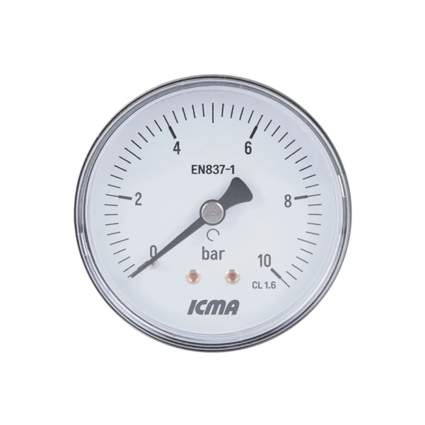 Манометр Icma 1/4" 0-10 бар, заднее подключение №243