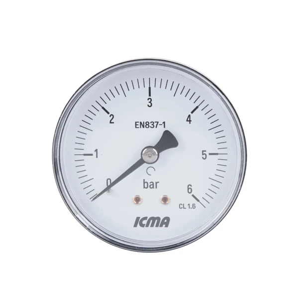 Манометр Icma 1/4" 0-6 бар, заднее подключение №243