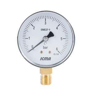 Манометр Icma 1/4" 0-6 бар, нижнее подключение №244