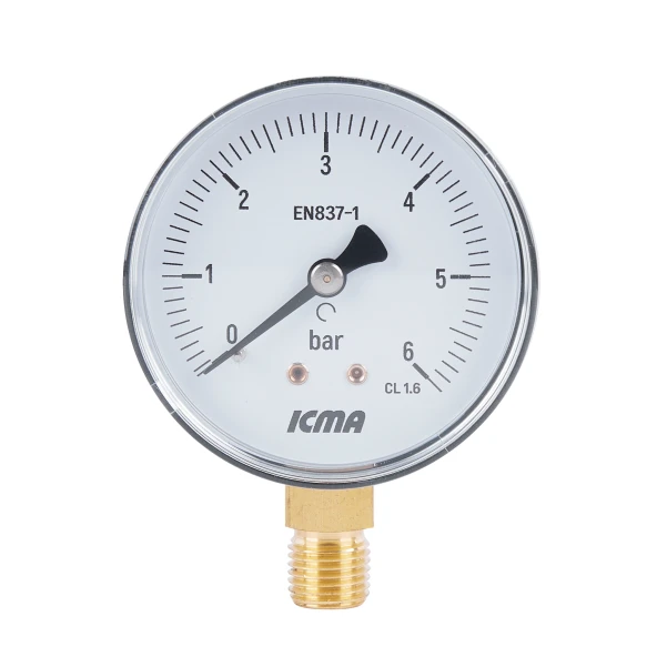 Манометр Icma 1/4" 0-6 бар, нижнє підключення №244