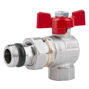 Кран американка Icma 1/2" кутова з антипротіканням