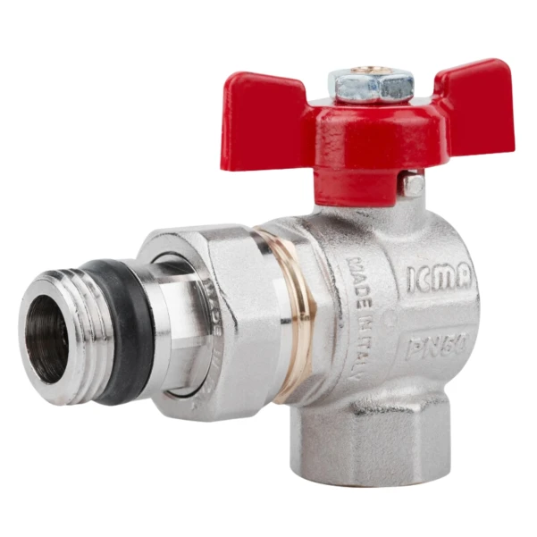 Кран американка Icma 1/2" кутова з антипротіканням