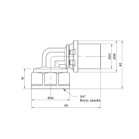  Колено пресс Icma 20х3/4" ВР - 1 фото