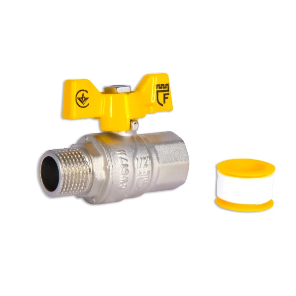 Кран кульовий Thermo Alliance Forte 1/2" ВЗ для газа (метелик) SF607G15 - 2 фото
