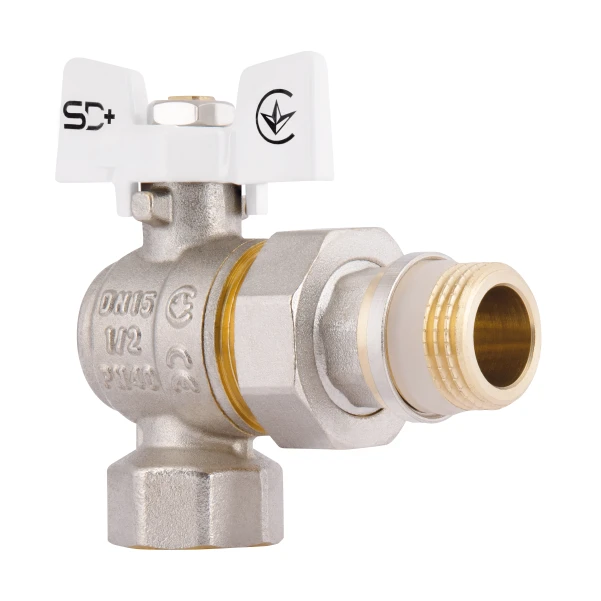 Кран Американка Thermo Alliance Standart з антипротіканням кутовий 1/2 PN40 конус SD901NW15PN40 - 2 фото