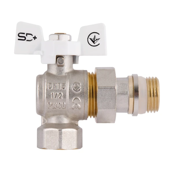 Кран Американка Thermo Alliance Standart з антипротіканням кутовий 1/2 PN40 конус SD901NW15PN40 - 4 фото