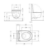 Унитаз подвесной Qtap Jay безободковый Ultra Quiet с сиденьем Soft-close QT07335177W - 1 фото