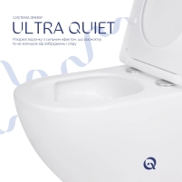 Унитаз подвесной Qtap Jay безободковый Ultra Quiet с сиденьем Soft-close QT07335177W - 4 фото
