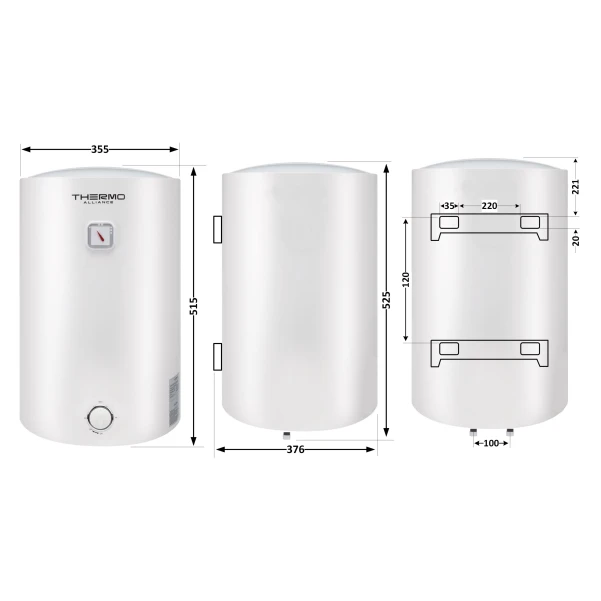 Бойлер Thermo Alliance 30 л універсальний, мокрий ТЕН 1,5 кВт - 1 фото