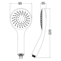Лійка для ручного душу Лейки Lidz Niagara 01 98 мм округла LDNIA01CRM22034 Chrome - 1 фото
