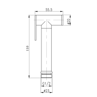 Лейка для гигиенического душа Qtap Rucni округлая QTCRMB020 Chrome (Bidet) - 1 фото