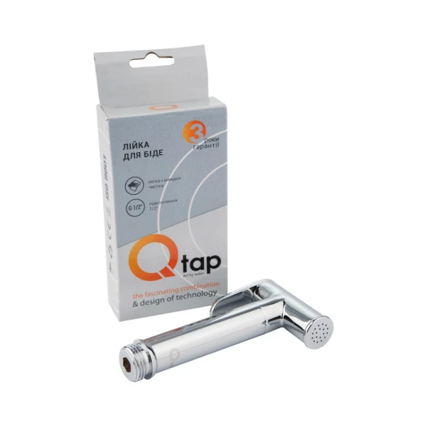 Лейка для гигиенического душа Qtap Rucni округлая QTCRMB020 Chrome (Bidet) - 2 фото