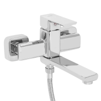 Смеситель для ванны Lidz Dozorca 0051 с поворотным изливом (c душевым гарнитуром) (k35) LDDOZ0051CRM45404 Chrome - 2 фото