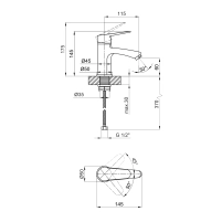 Смеситель для раковины Lidz Nicole 001F (k35) LDNIC001FCRM21880 Chrome - 1 фото