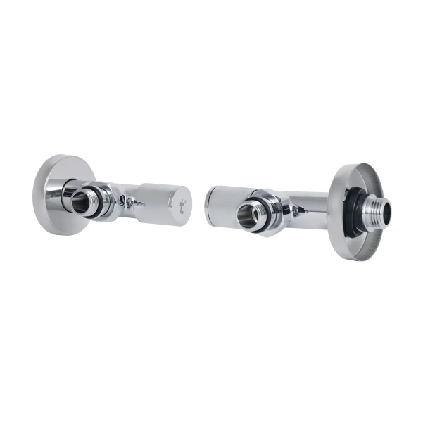 Комплект кранов SD Forte 1/2" НР для полотенцесушителя угловой SF395W15 - 2 фото
