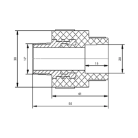 Муфта 20 х 1/2"з PPR Blue Ocean - 1 фото