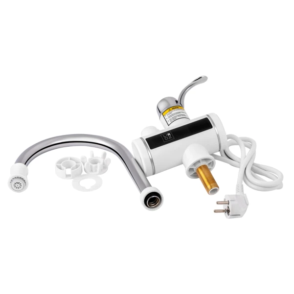 Проточный кран-водонагреватель кухонный для кухни Lidz Warm 058 LDWAR058WCR24985 White / Chrome - 5 фото