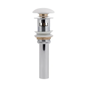 Донний клапан для раковини Pop-up 225х70х70 мм, White з переливом QT066PU02OW Qtap