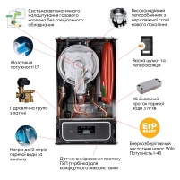 Котел газовий Thermo Alliance EWA 24 кВт двухконтурний, конденсаційний - 7 фото