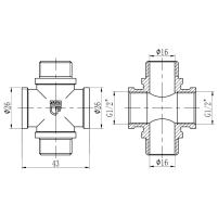 Крестовина SD Forte 1/2" ВН SF35515 - 1 фото