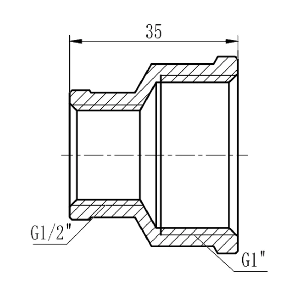 Муфта редукційна Thermo Alliance Forte 1"х1/2" ВВ SF3572515 - 1 фото