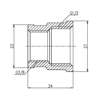 Муфта редукционная SD Forte 1/2"х3/8" ВВ SF357159 - 1 фото