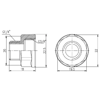 Перехід Thermo Alliance Forte 3/8"х1/4" ВЗ SF36096 - 1 фото