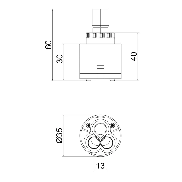 Картридж для смесителя Lidz Repair 35 (k35) LDREP3525841 - 1 фото