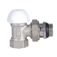 Кран радіаторний Thermo Alliance Standart Powerful 1/2" з антипротіканням кутовий SF233W15 - 4 фото