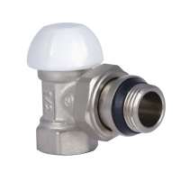 Кран радіаторний Thermo Alliance Standart Powerful 1/2" з антипротіканням кутовий SF233W15 - 5 фото